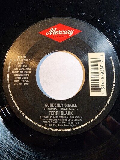 Terri Clark - Suddenly Single / Catch 22 - Mercury VG++ F264