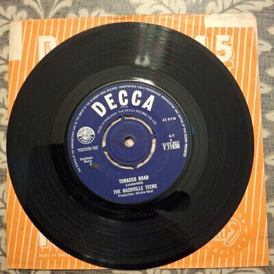 THE NASHVILLE TEENS "TOBACCO ROAD" 45 RPM VINYL SINGLE 1964 VG+