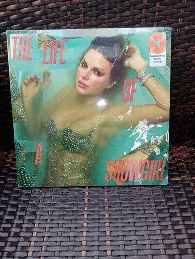 Taylor Swift The Life of a Showgirl Orange Glitter Vinyl 12" LP Sealed