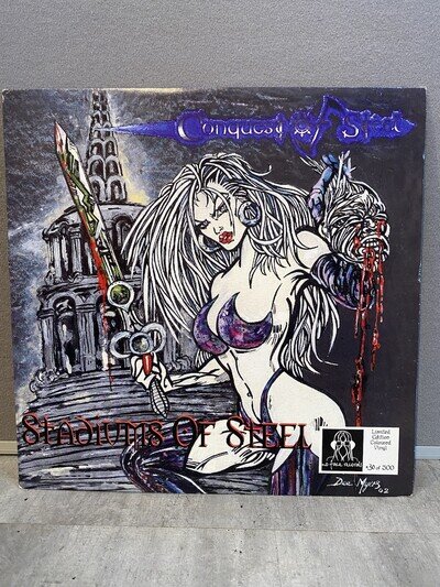 Conquest Of Steel/Evanesce Split 12” Vinyl Ltd Edition Splatter 2002 EX/EX Metal