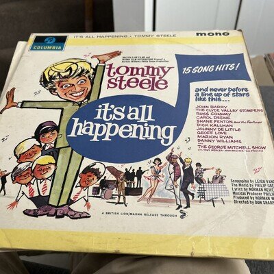 TOMMY STEELE IT'S ALL HAPPENING MONO SOUNDTRACK LP 1963 JOHN BARRY SHANE FENTON