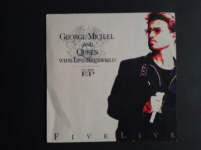 GEORGE MICHAEL & QUEEN WITH LISA STANSFIELD 'FIVE LIVE' VINYL SINGLE