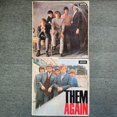 Them - The Angry Young Them and Them Again - 2 x Vinyl Record LP Album Bundle
