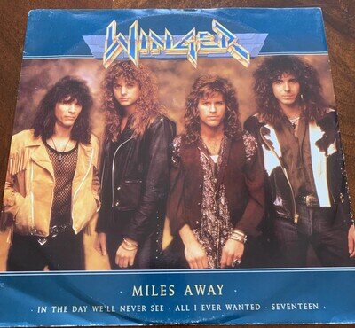 Winger - Miles Away - UK 1990 12"Vinyl Single. A7802T Atlantic