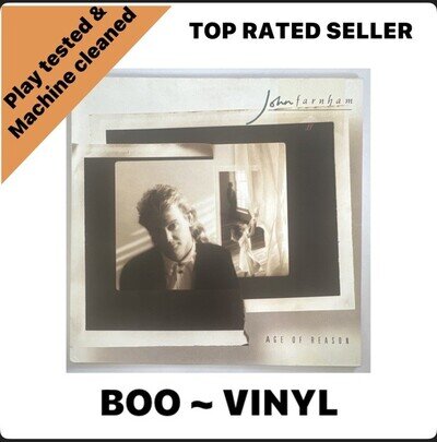 John Farnham Age Of Reason Lp Vinyl Record PL 71839 1988 EX / EX Condition