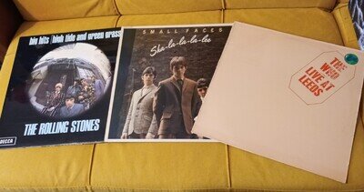 Job Lot 3 Lps Rollings Stones Small Faces The Who Live Decca Mod Vinyl