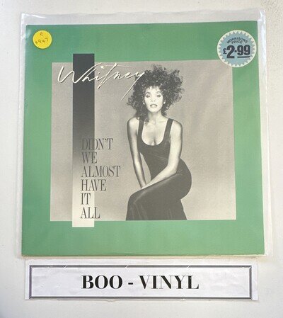 Whitney Houston - Didn't We Almost Have It All - 12" Vinyl Single 1987 EX / EX
