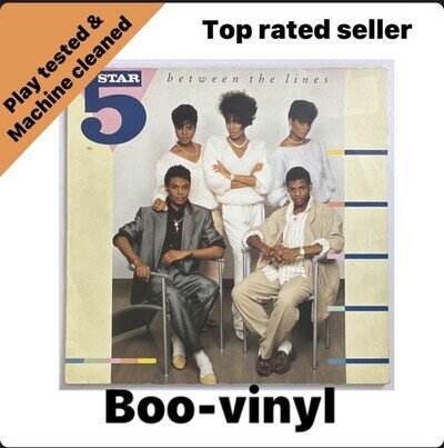 Five Star Between The Lines LP Vinyl Record Album + Inner Lyric Sleeve Vg+ / Vg+