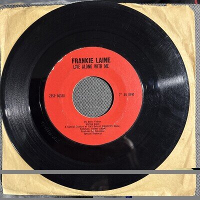 Frankie Laine Live Along With Me 45 PROMO 1963 ONE SIDED COLUMBIA RECORDS RARE