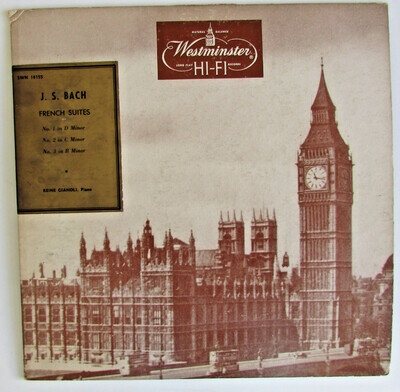Bach: French Suites 1,2,3 Reine Gianoli, Piano -Record- Westminster SWN 18155
