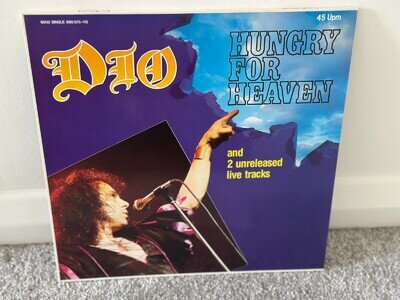 DIO - HUNGRY FOR HEAVEN - 12" MAXI-SINGLE GERMANY (1985) METAL EX/EX *L@@K*