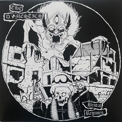 THE DOMESTICS - BRUTAL REGIMES 7” SILVER VINYL HARDCORE PUNK CONFLICT OUT COLD