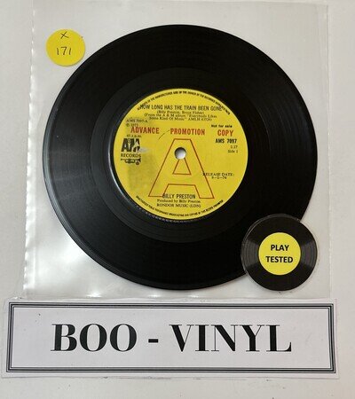 Billy Preston - How Long Has The Train Been Gone 7” Promo Single VG+
