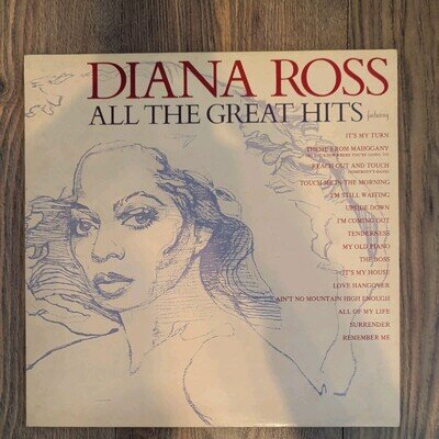 Diana Ross All the Great Hits Vinyl LP Motown Records 1981