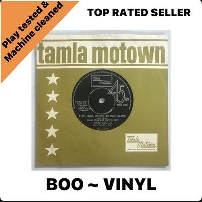 Diana Ross And Marvin Gaye ‎– Stop, Look, Listen 7” Tamla Motown Vinyl VG+ / M