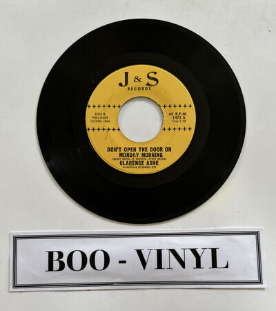 Clarence Ashe - Don't Open Your Door On Monday Morning 7” Soul Funk Blues EX