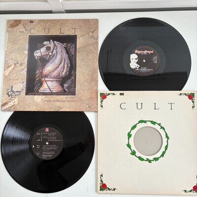 1984 VG+ 2 x 12" SINGLES: GO WEST + RESSURECTION JOE - THE CULT (2 RECORDS)