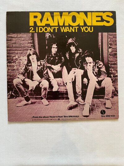 Ramones - Don't Come Close - Original 1st Press Yellow Vinyl 12" Single NM/EX