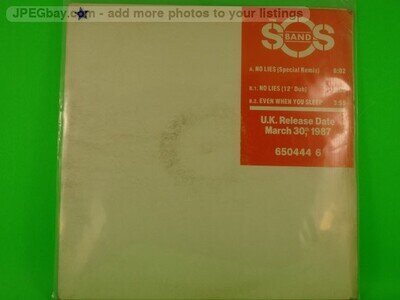 THE S O S BAND NO LIES (493/30) (493) 3 Track Promo 12" Single including Company