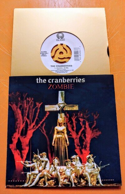 THE CRANBERRIES ZOMBIE 7" US VINYL 45 - FREE CUSTOM PIC SLEEVE