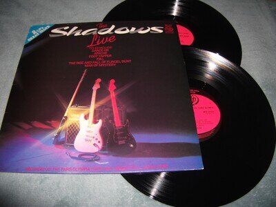 THE SHADOWS LIVE DOUBLE VINYL LP MFP 1018 EXCELLENT
