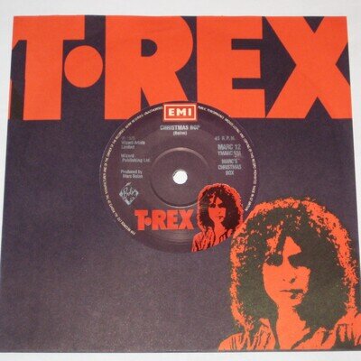 T.REX Christmas Bop 7" UK Marc Bolan MARC 12 Limited Edition 45 3 Track Xmas Box