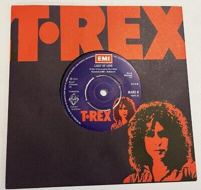 T.Rex /Light of Love/Explosive Mouth Rare Misprint with no label On B Side.