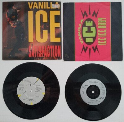 2 x 7" Vinyl Vanilla Ice - Satisfaction & Ice Ice Baby