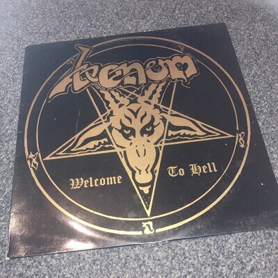 Venom Welcome to Hell vinyl LP, Neat 1002, 1981 lp. Exc con