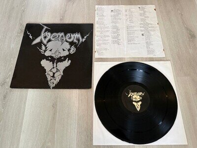 VENOM - BLACK METAL 1.PRESS LP (EMBOSSED) + OIS NEAT 1982 HELLHAMMER,BATHORY