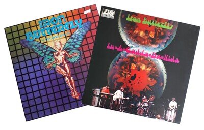 2 x Iron Butterfly Albums - In-A-Gadda-Da-Vida - Scorching Beauty - Vinyl LPs