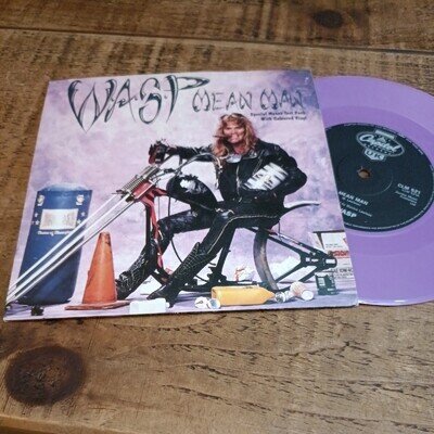 W.A.S.P. – Mean Man Means Test Lilac 7" VG+/VG+