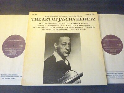 MOZART, BEETHOVEN, MENDELSSOHN - VIOLIN CONCERTOS 2LP GF, Jascha Heifetz, RR-491