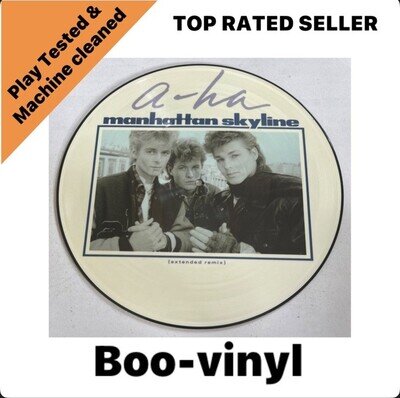 A-HA Manhattan Skyline UK 1987 Warner Bros 12" picture disc Vinyl Record NM