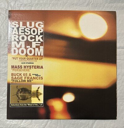 MOLEMEN SLUG, AESOP ROCK, MF DOOM - PUT YOUR QUARTER UP - 12” VINYL - RARE 2001