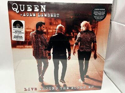 Queen + Adam Lambert Live 12”ps Ep USA Shrink wrapped With 7” Pink New