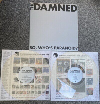 The Damned -so who’s Paranoid RARE CLEAR VINYL .punk