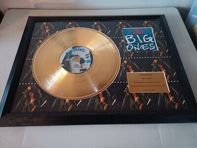 Aerosmith Limited Edition 24k Gold Plated Vinyl 41/1500 Excellent Certified