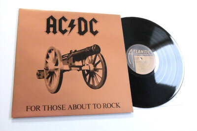 AC/DC - FOR THOSE ABOUT TO ROCK LP VINYL EX/N MINT Original 1981 UK 1st Press