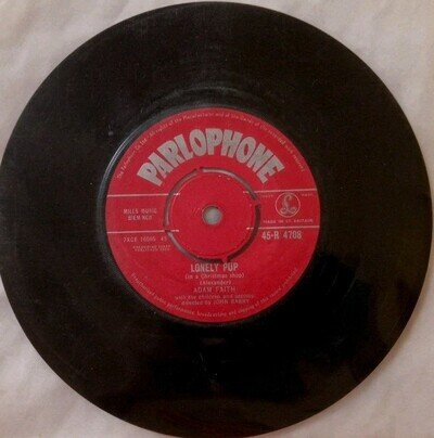 Adam Faith-Lonely Pup (In A Christmas Shop)/Greenfinger 1960 Vinyl 7" Single.
