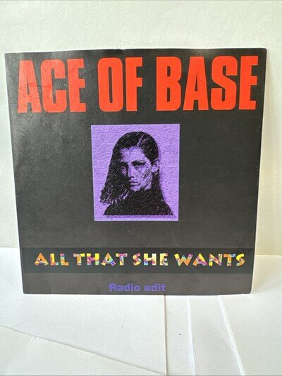 Ace Of Base - All That She Wants Radio Edit - Used Vinyl Record 7 - Y8100z