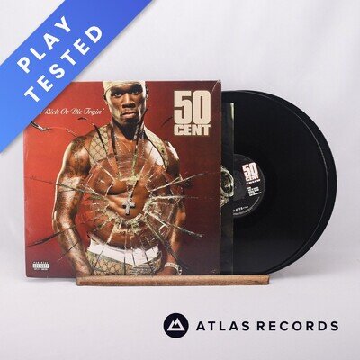 50 Cent Get Rich Or Die Tryin' 1A 1B 1A 1B Double LP Album Vinyl Record - EX/EX