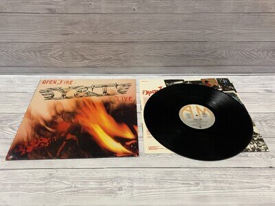 Y&T Open Fire Live Vinyl LP Hair Metal Rock 1980's EX/EX