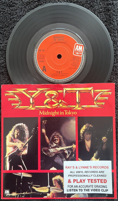 Y & T – Midnight In Tokyo 7'' Vinyl 1983 CLEANED/PLAY TESTED EX/VG+ VIDEO CLIP