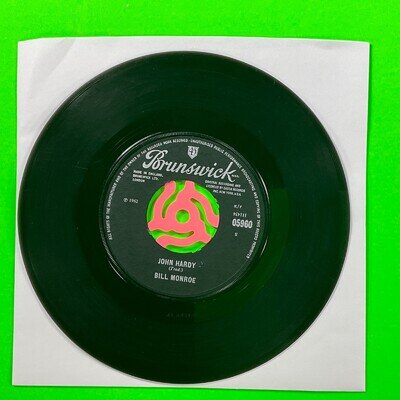 Bill Monroe, Blue Ridge Mountain Blues/John Hardy 7’ Vinyl Single Record