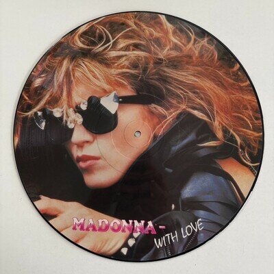 1992 VG+ 12" SINGLE: WITH LOVE - MADONNA INTERVIEW, PICTURE DISC, GERMAN PRESS