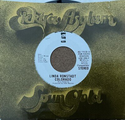 LINDA RONSTADT ‘Colorado/Desperado’ Asylum U.S. Promotion 45