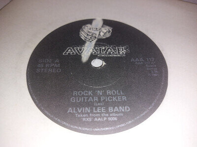 The Alvin Lee Band – Rock N Roll Guitar Pick 7" SINGLE EXCELLENT 1981