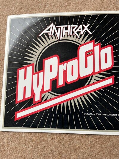 Anthrax Hy pro glo 1993 Uk Elektra Vinyl 12 " - European Tout Souvenir Single