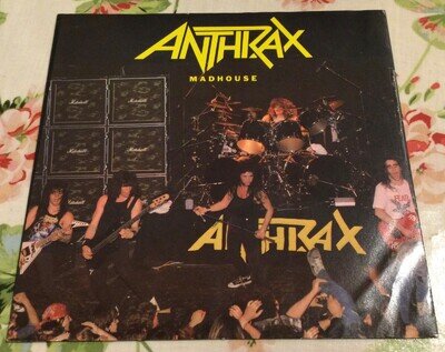 ANTHRAX - ‘MADHOUSE’ 1986 UK 12 Inch Vinyl EP 45rpm Island 12 IS 285